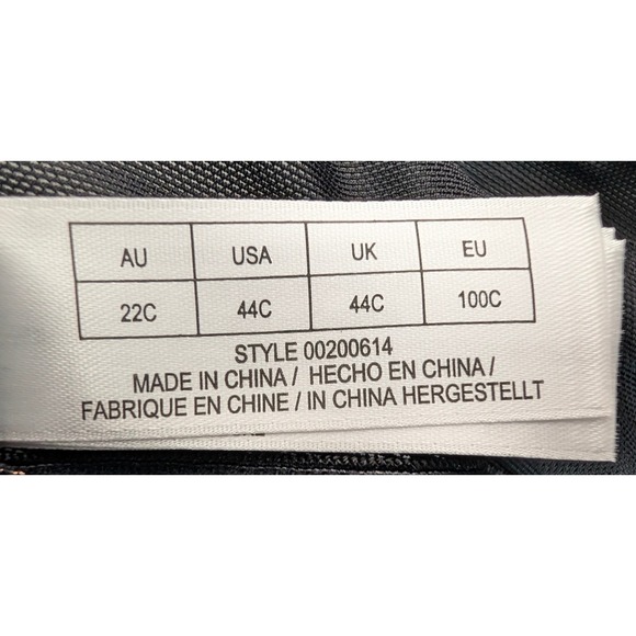 City Chic Abby UW Bra Black Floral Lace Underwire Plus Size 44C Boudoir NWT - Picture 7 of 9